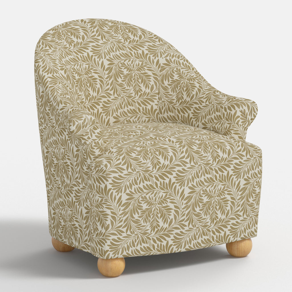 Marie Bun Foot Chair in Georgian Vine Dijon