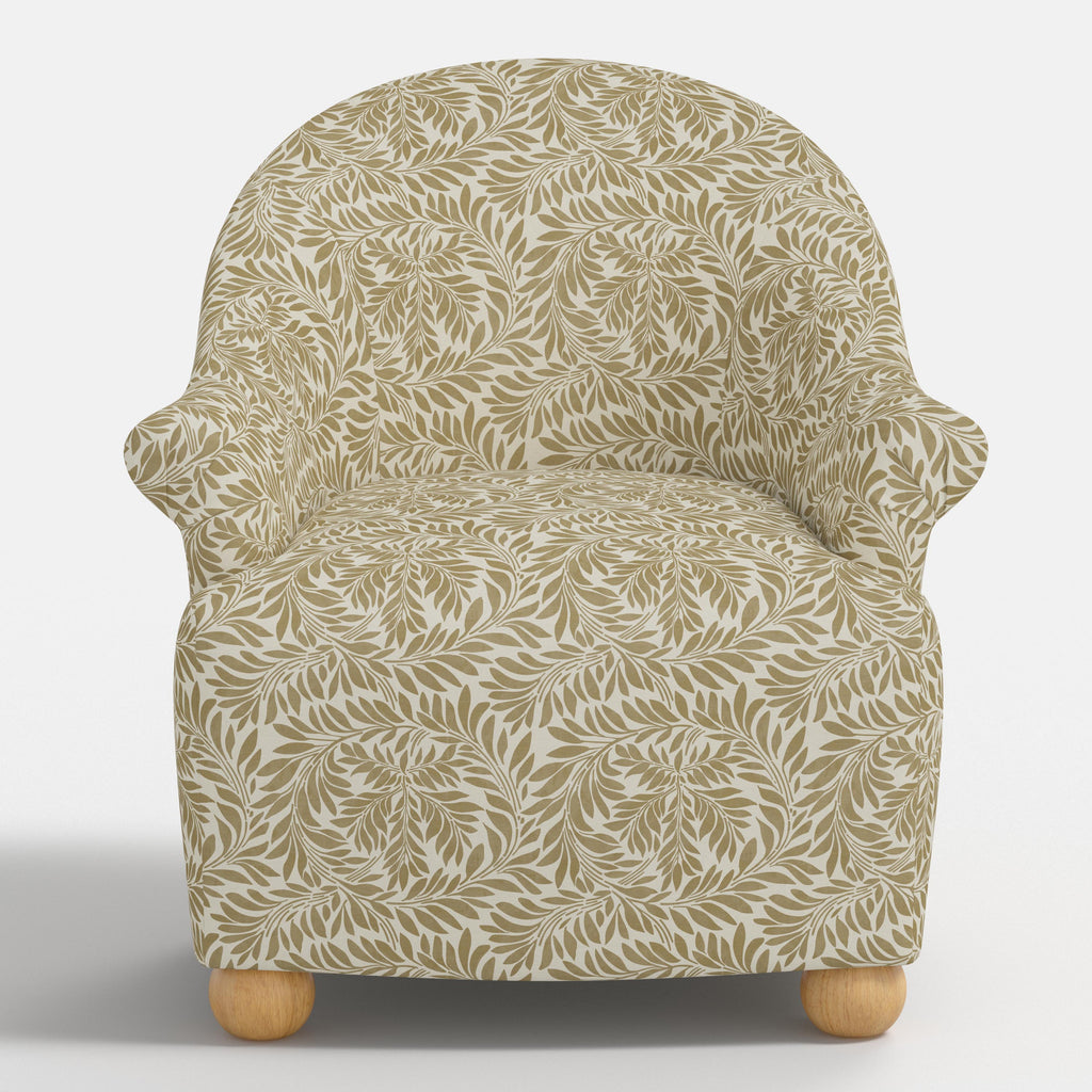 Marie Bun Foot Chair in Georgian Vine Dijon