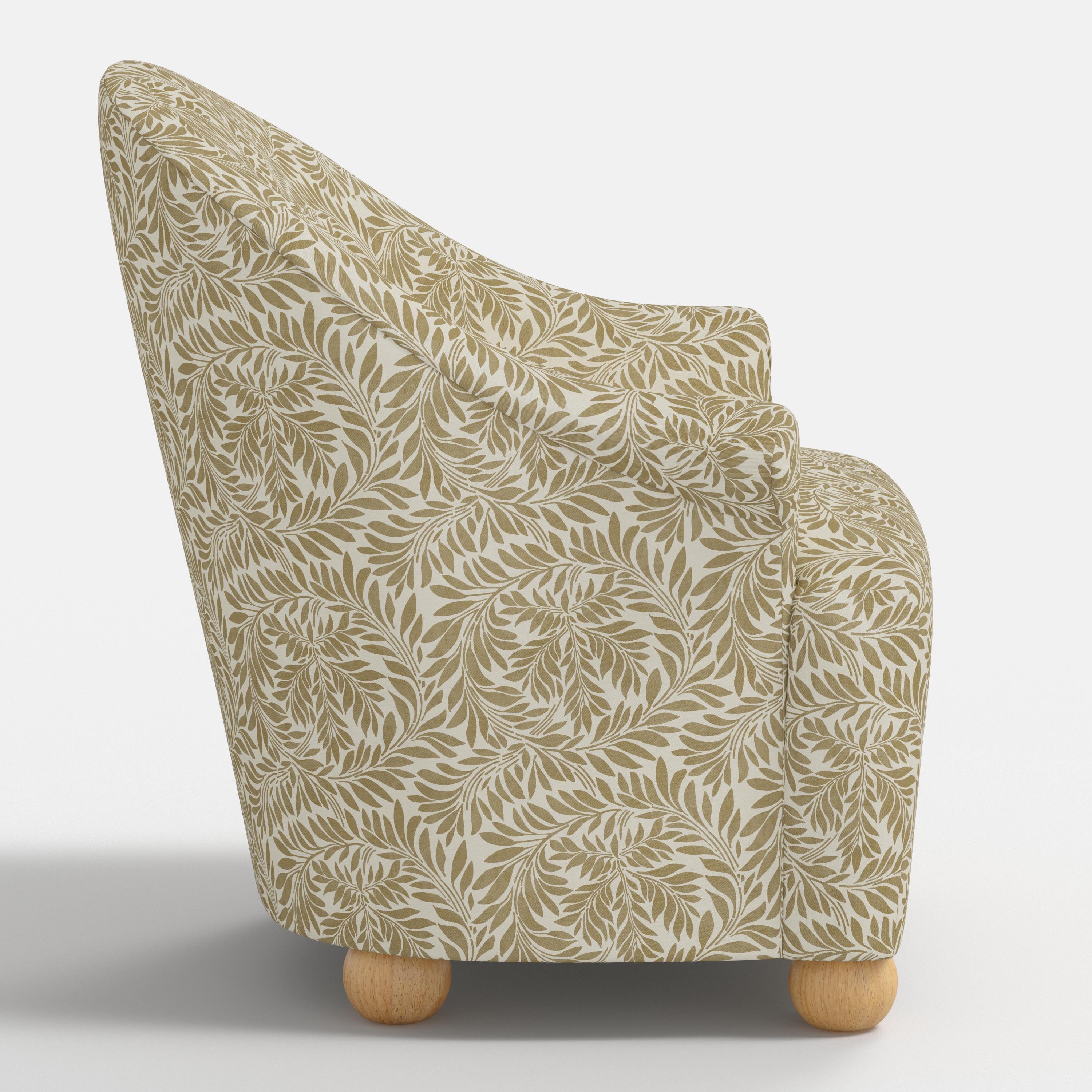 Marie Bun Foot Chair in Georgian Vine Dijon