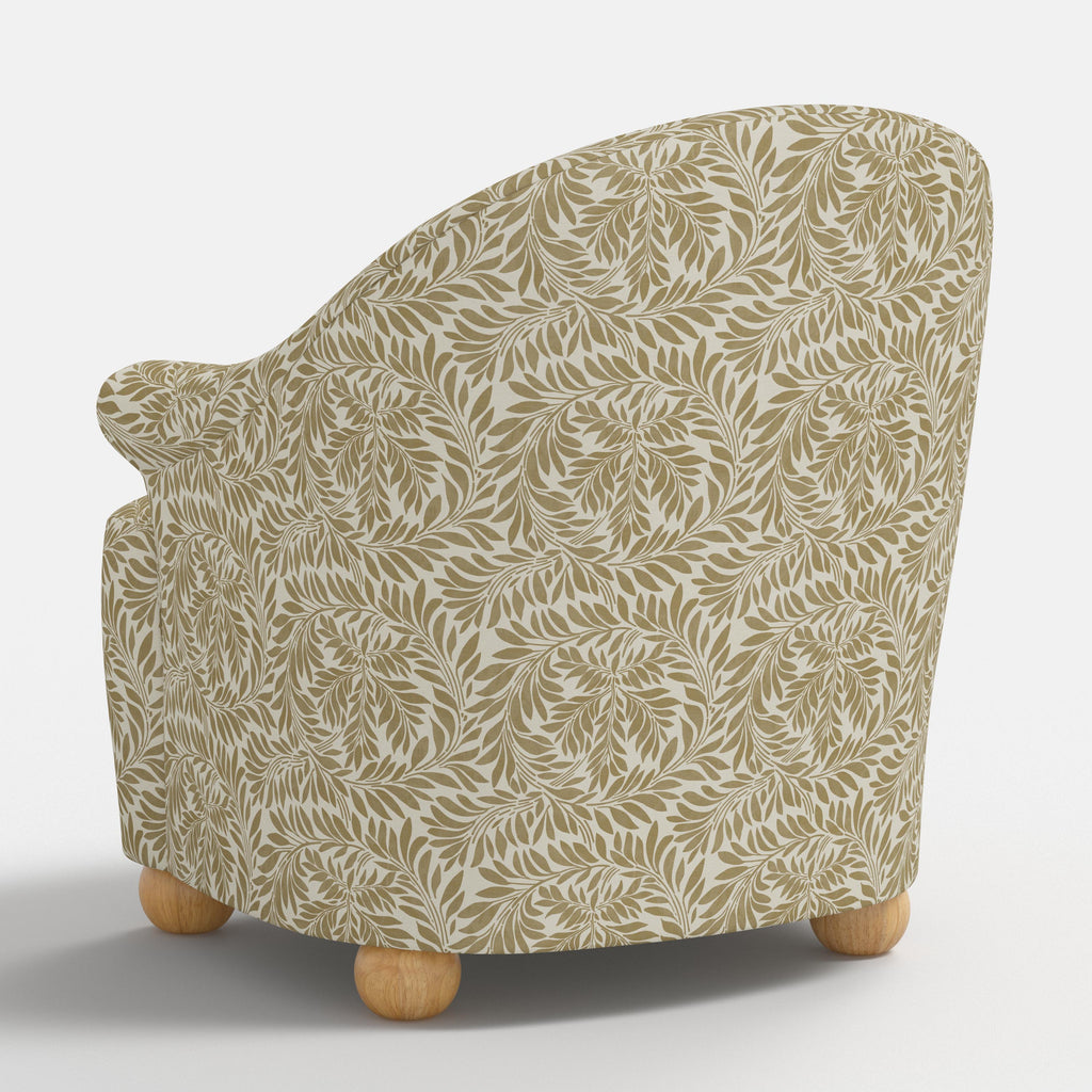 Marie Bun Foot Chair in Georgian Vine Dijon