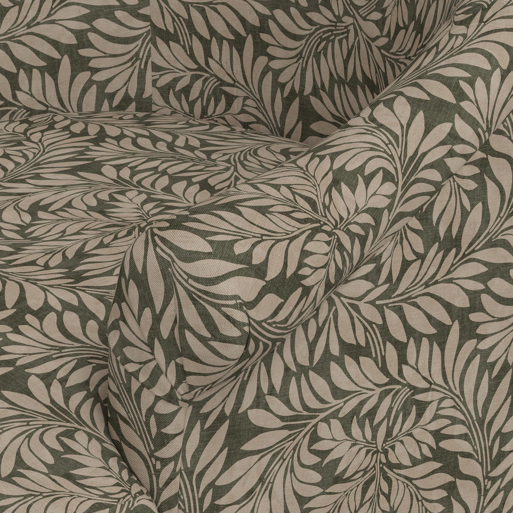 Marie Bun Foot Chair in Georgian Vine Olive Mauve