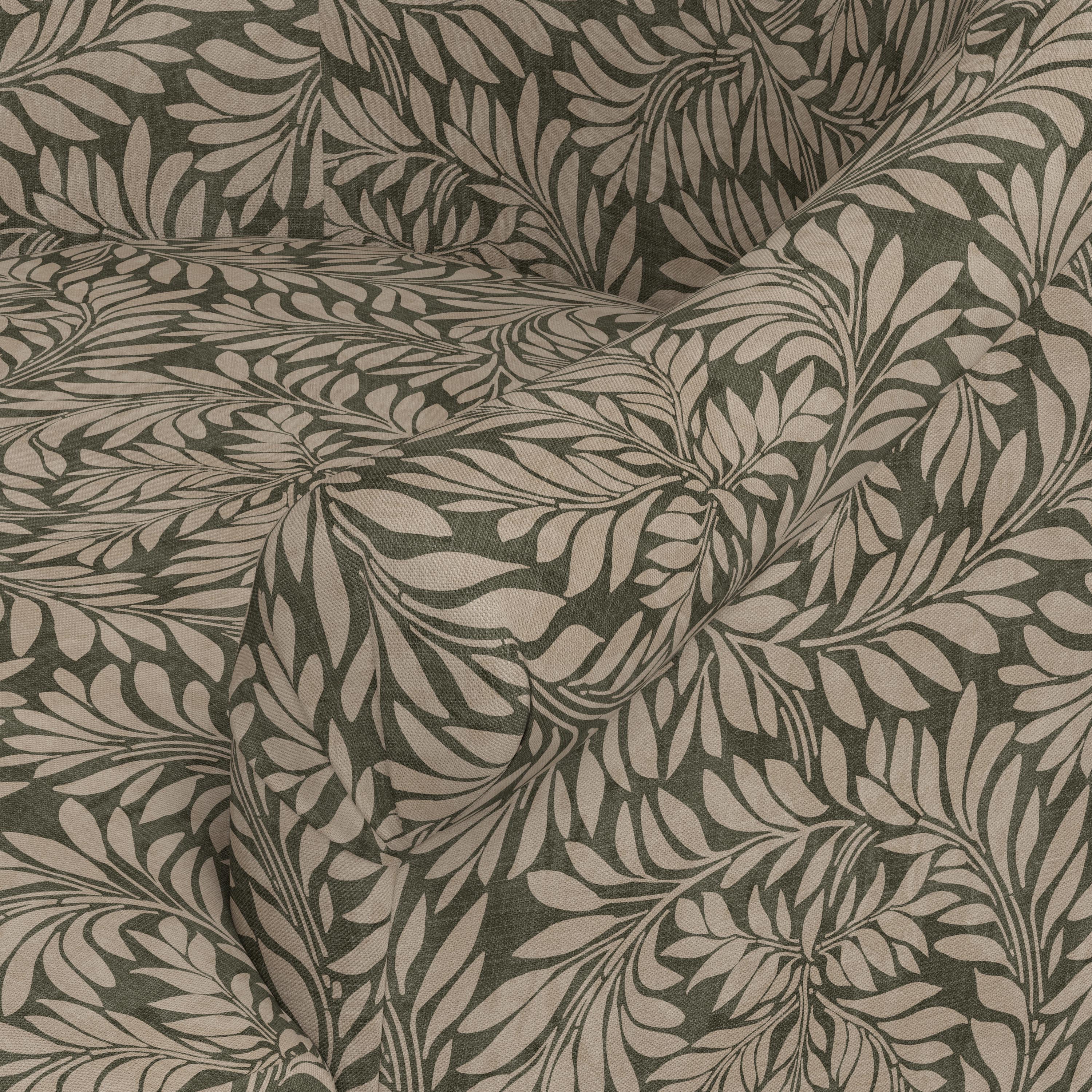 Marie Bun Foot Chair in Georgian Vine Olive Mauve