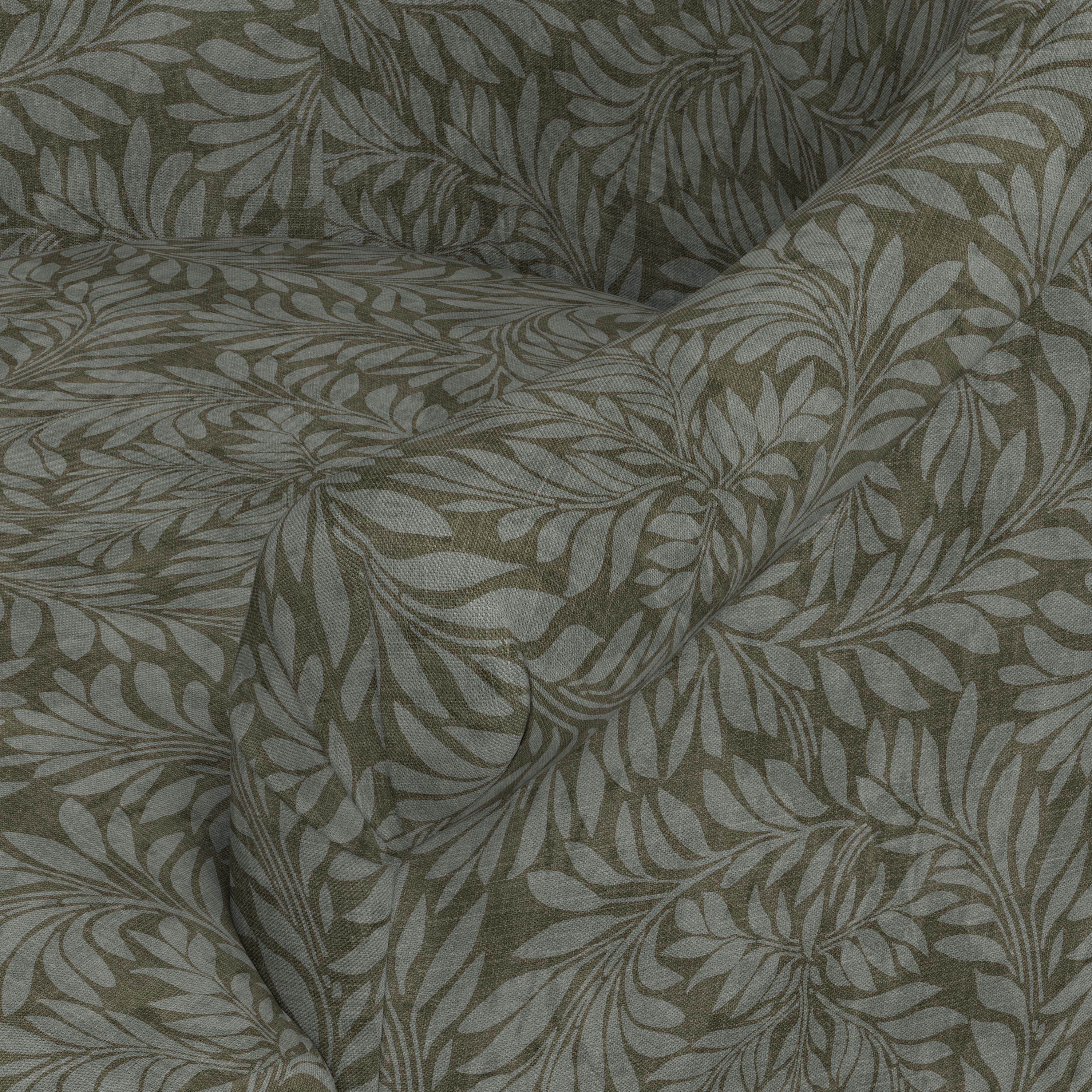 Marie Bun Foot Chair in Georgian Vine Olive Slate