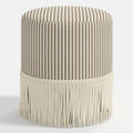 Ann Ottoman in Jane Stripe Burlap