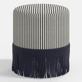Ann Ottoman in Jane Stripe Carbon