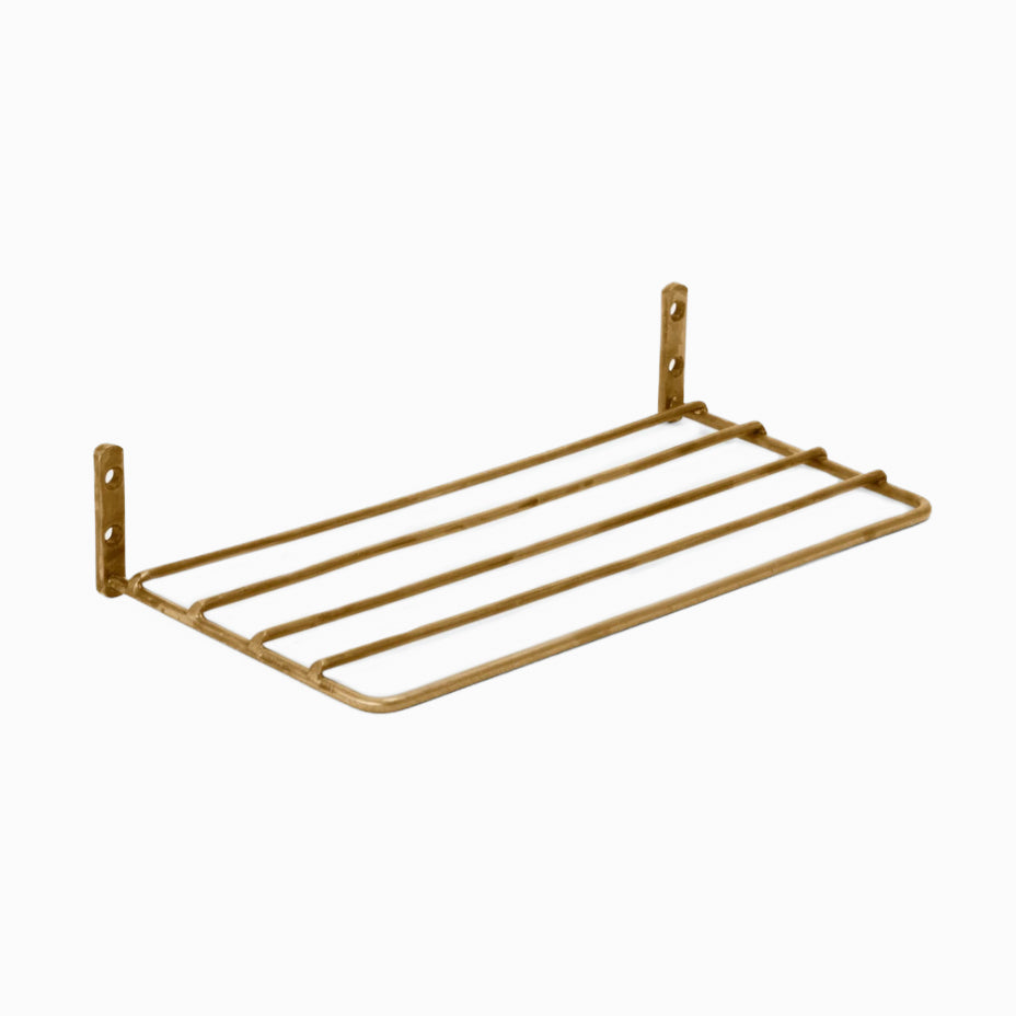 Petite Buxton Brass Wall Shelf