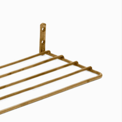 Petite Buxton Brass Wall Shelf