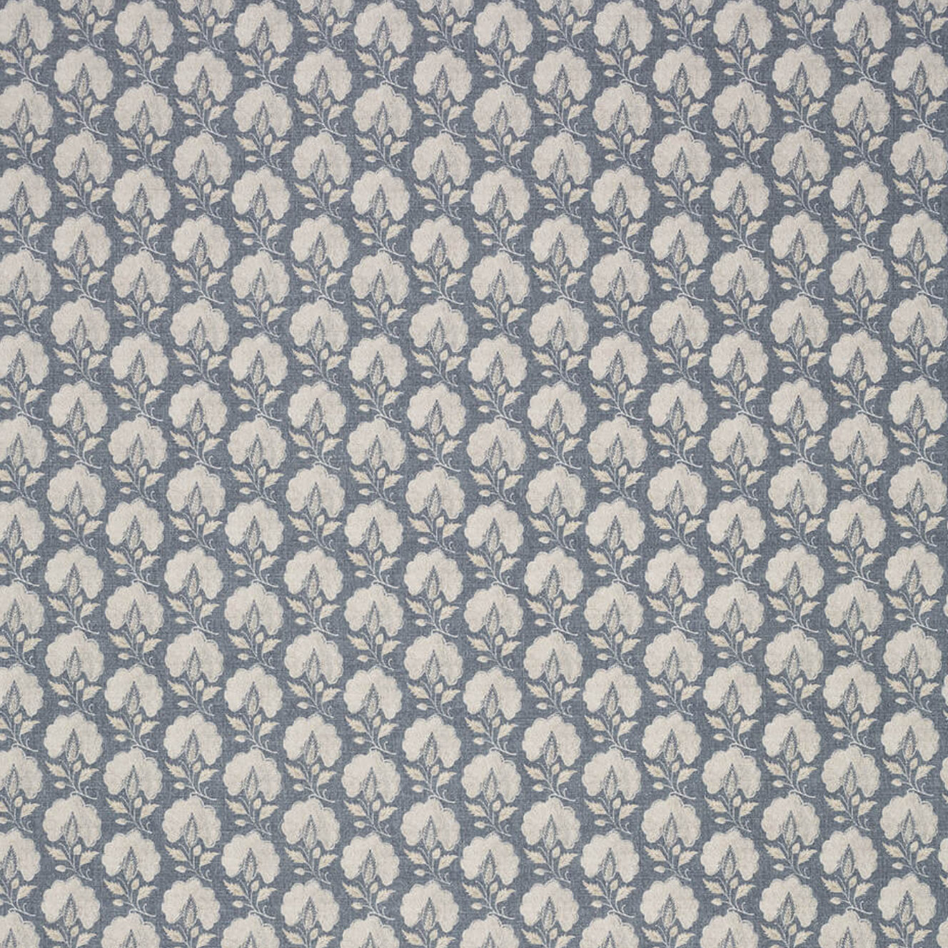 Slate Floral Fabric Swatch