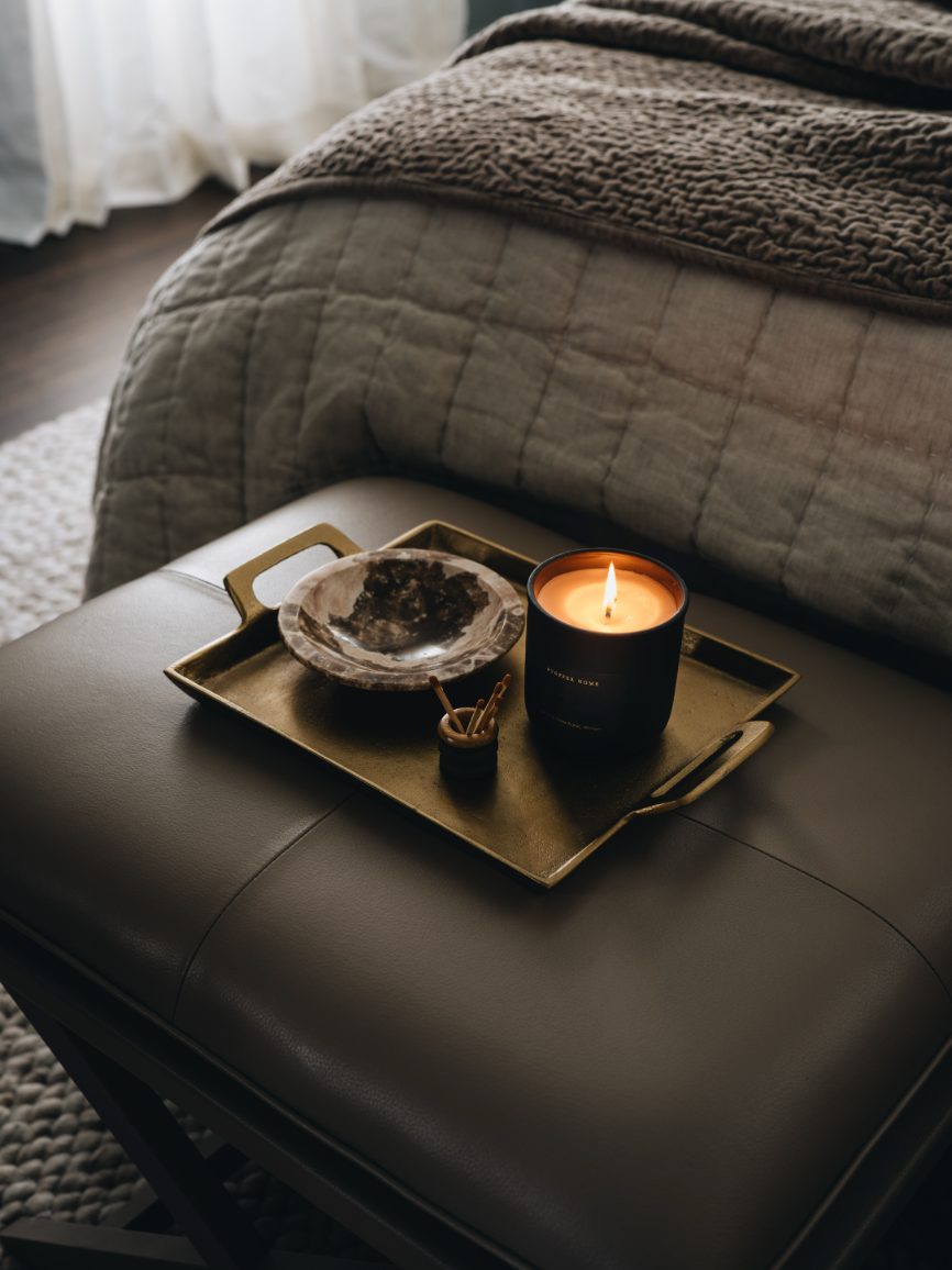 Antique Brass Square Tray