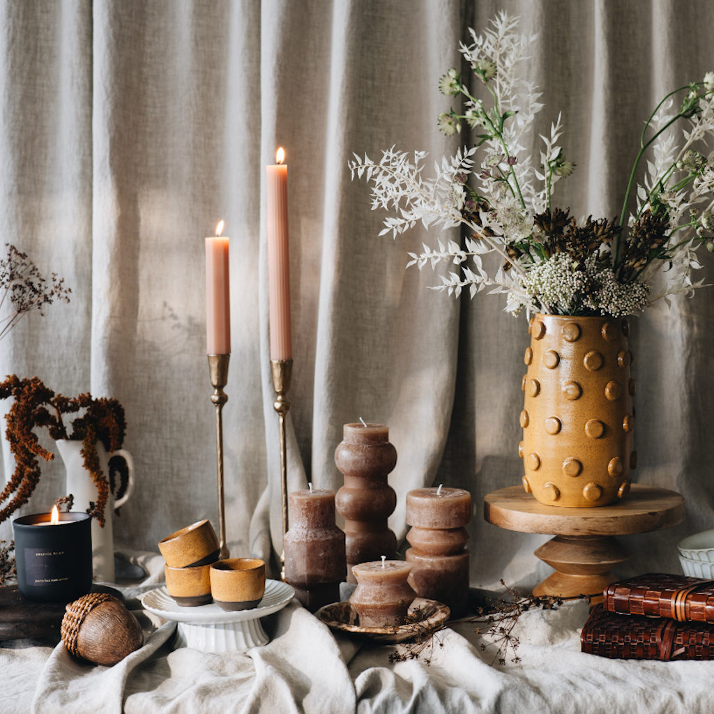Petal Geometric Taper Candle Set
