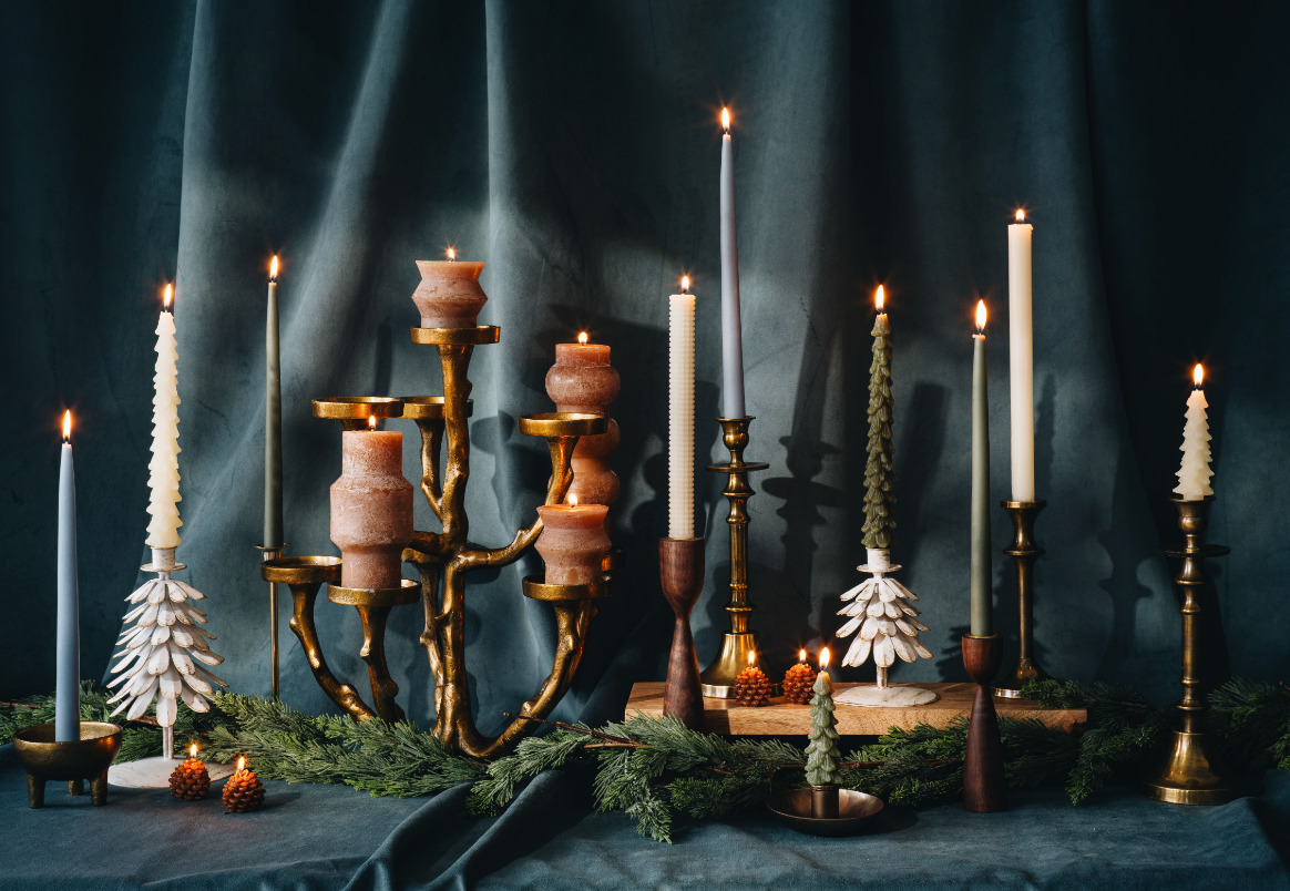 Pinecone Tea Light Set