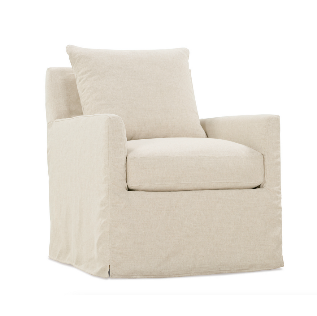 Luna Slipcovered Swivel Glider