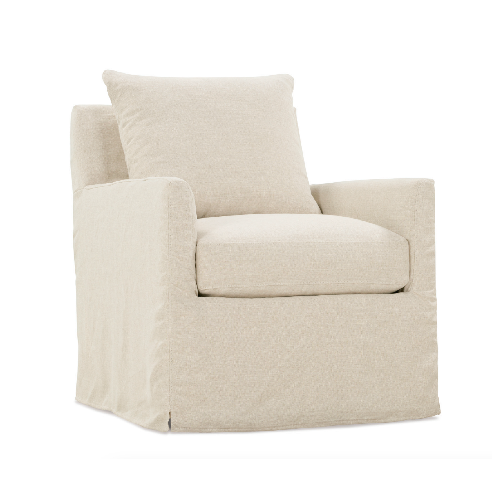 Luna Slipcovered Swivel Glider