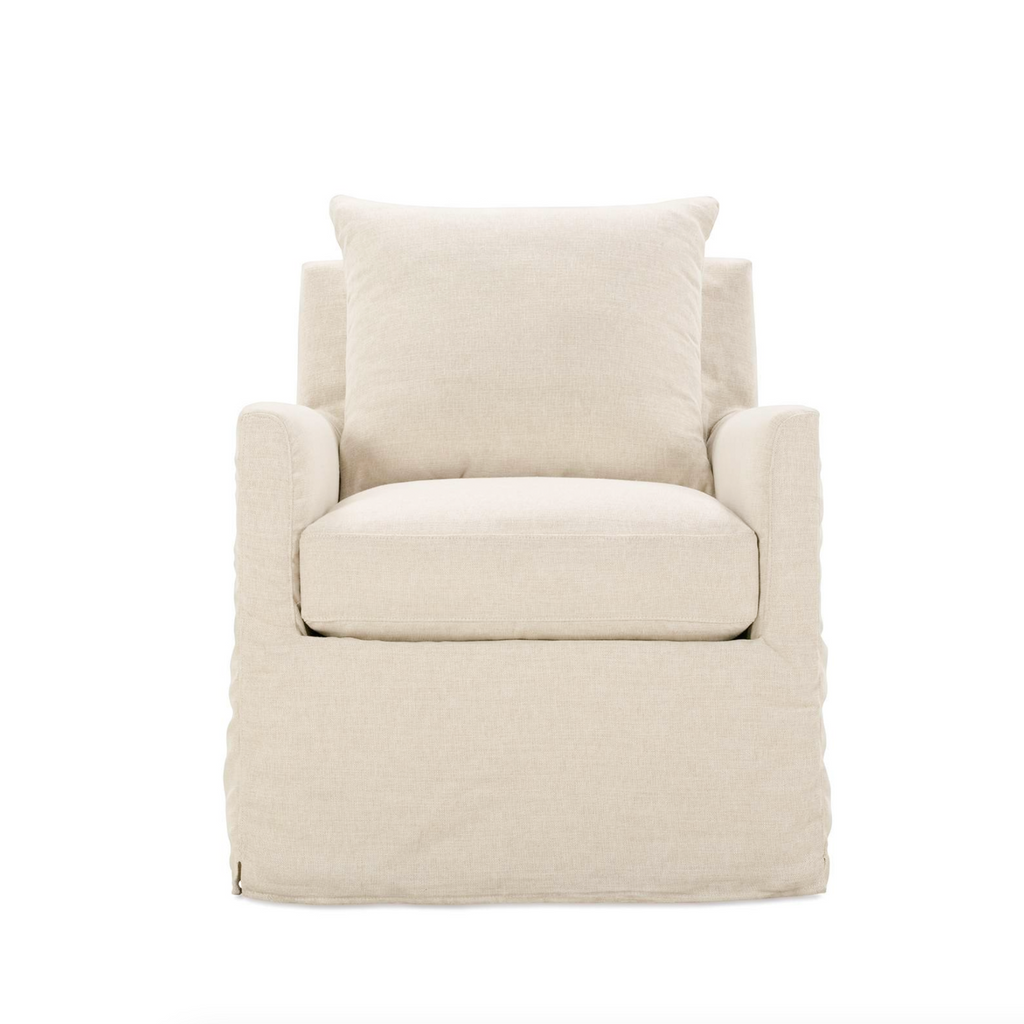 Luna Slipcovered Swivel Glider