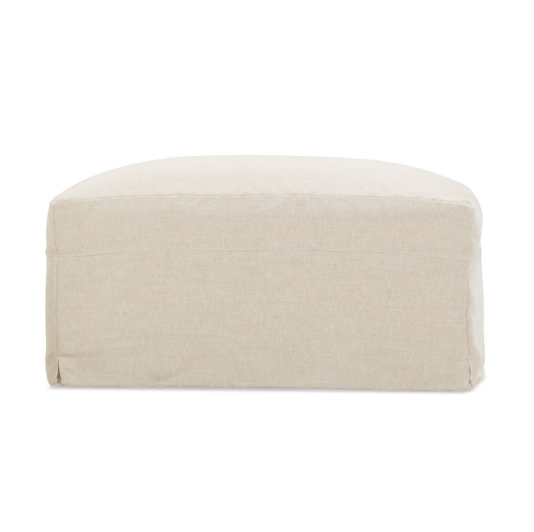 Luna Slipcovered Ottoman