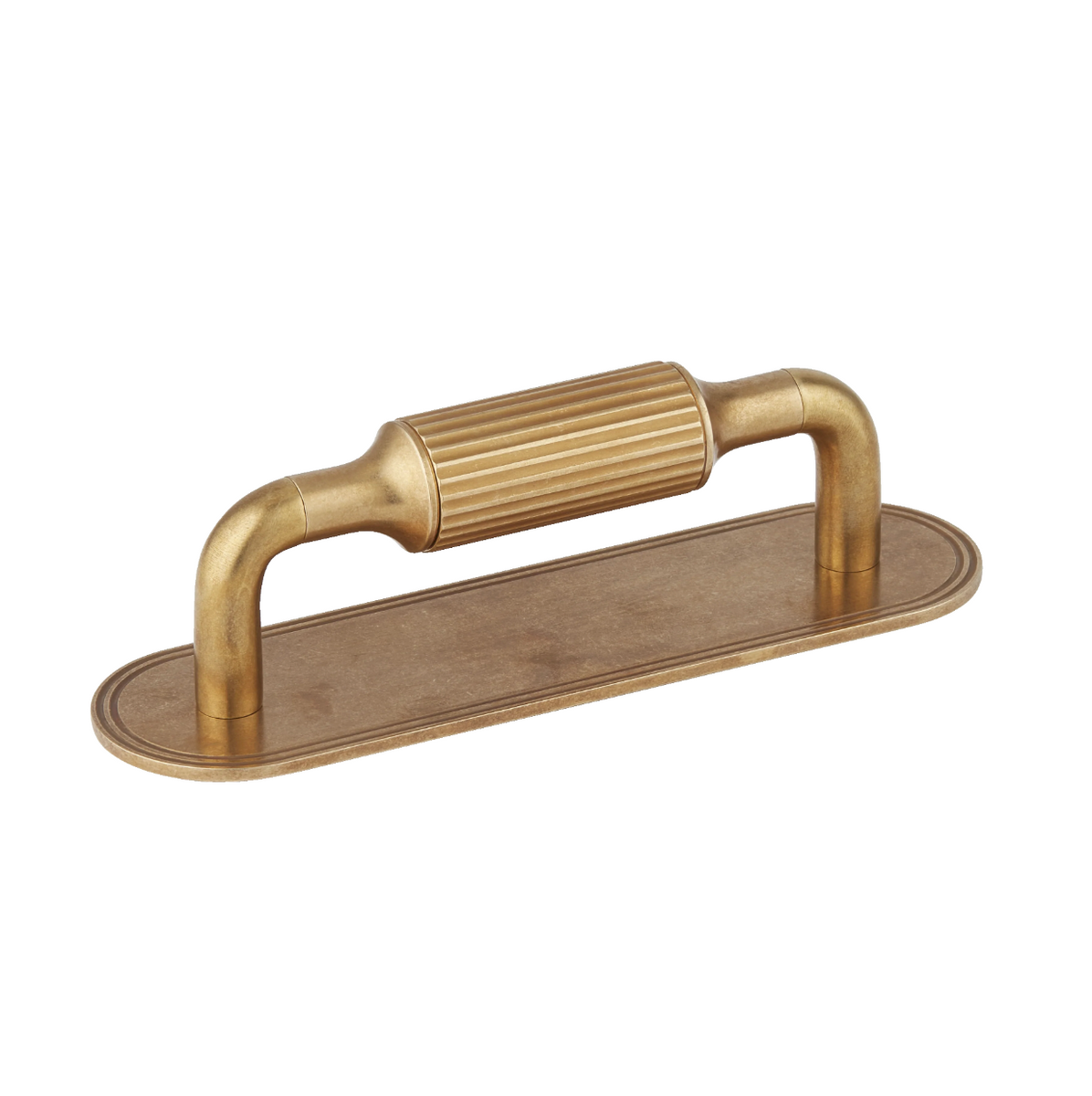 Barwick Ridged Cabinet Pull Handle With Backplate Stoffer Home