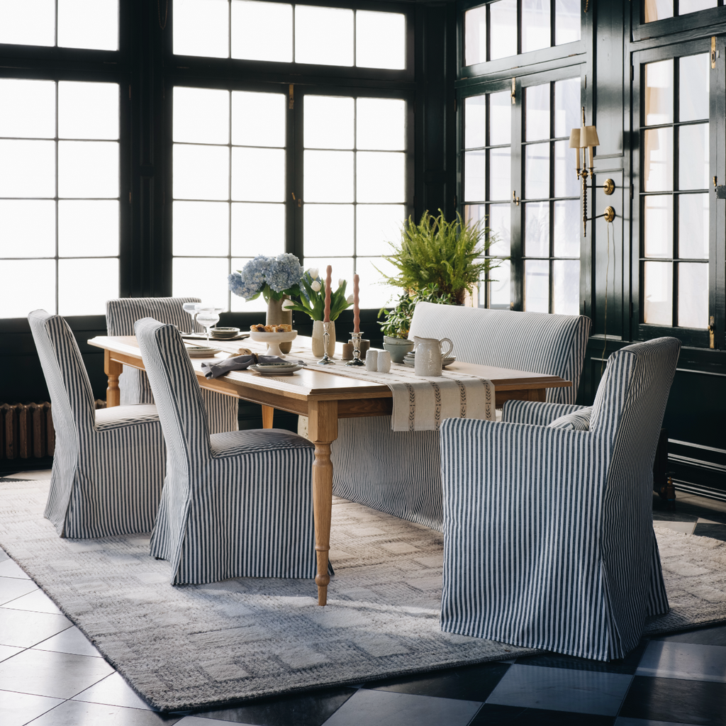 Lindy Slipcovered Arm Dining Chair