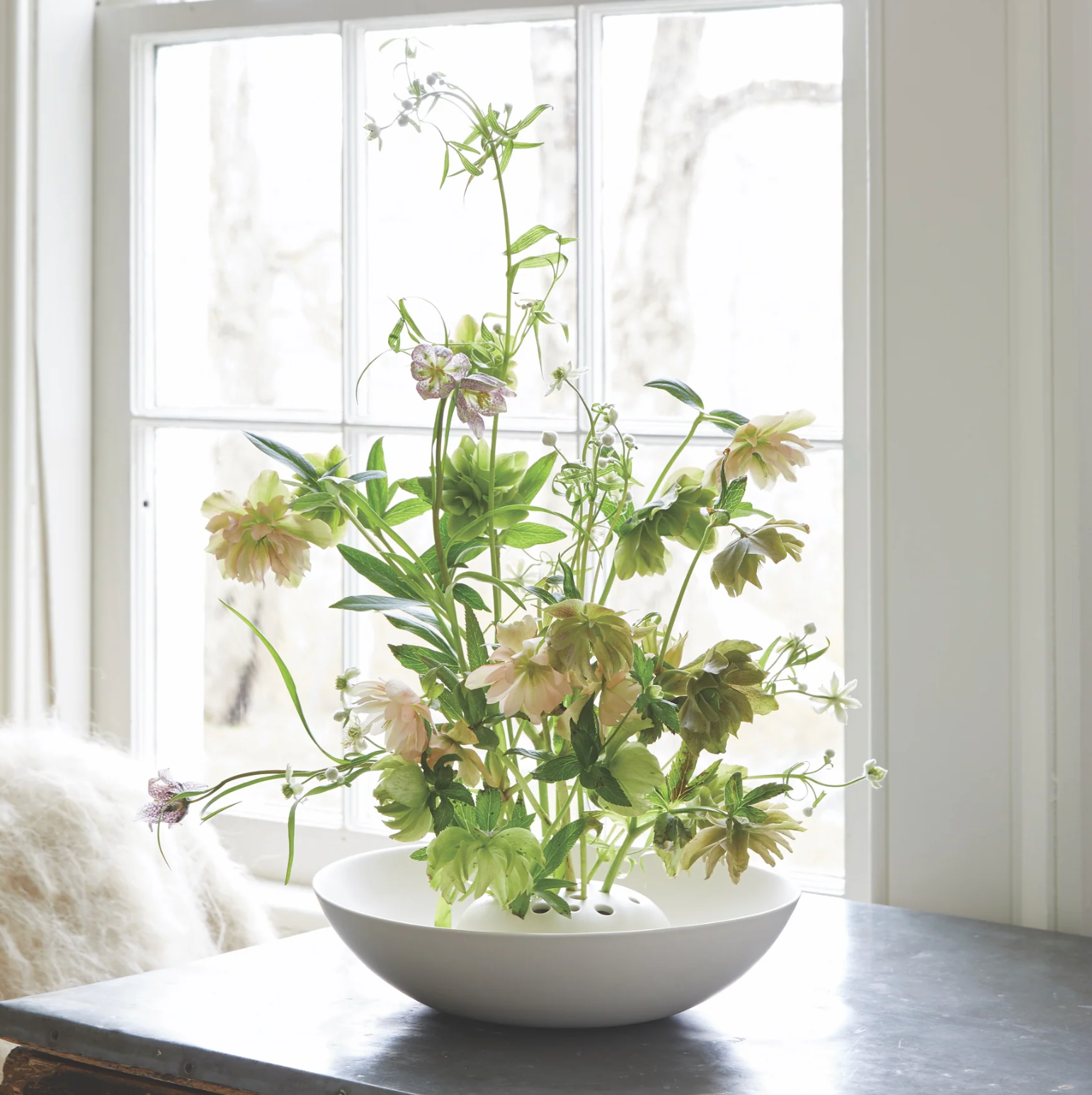 Bloom Ceramic Flower Frog Bowl