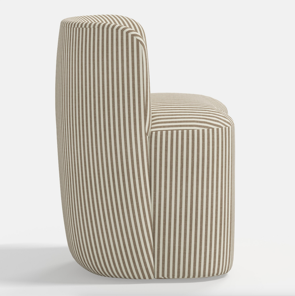Gail Dining Chair in Jane Stripe Burlap