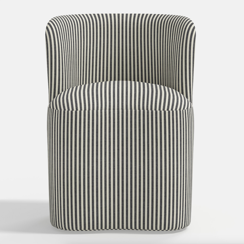 Gail Dining Chair in Jane Stripe Carbon