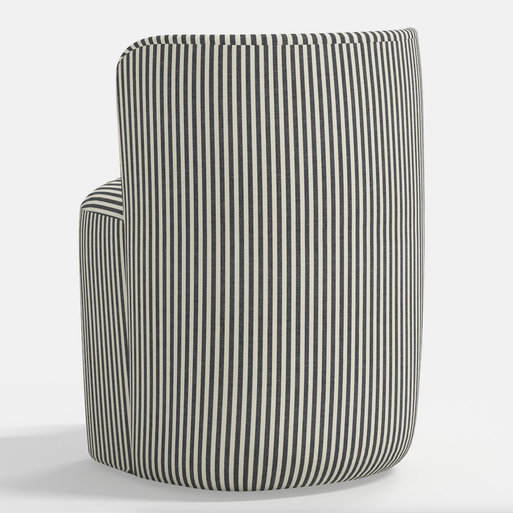 Gail Dining Chair in Jane Stripe Carbon