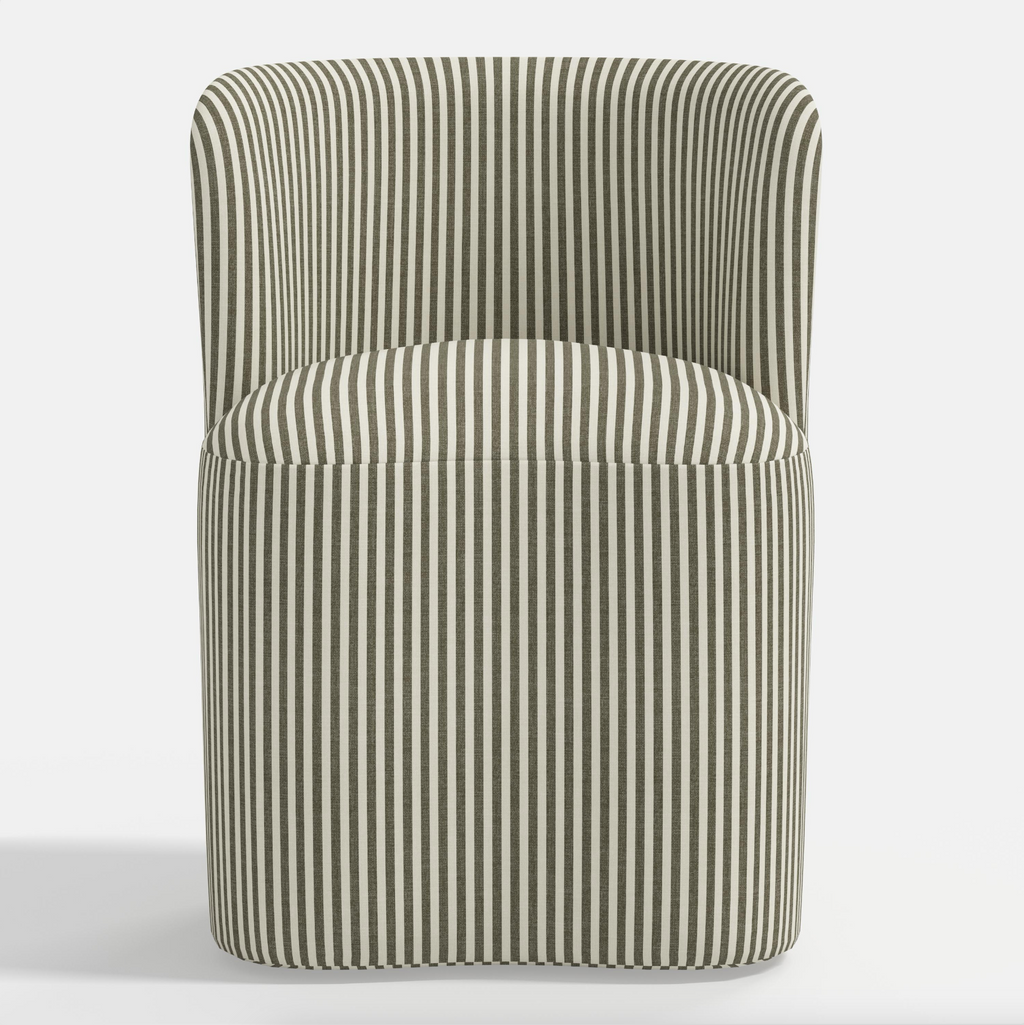 Gail Dining Chair in Jane Stripe Laurel