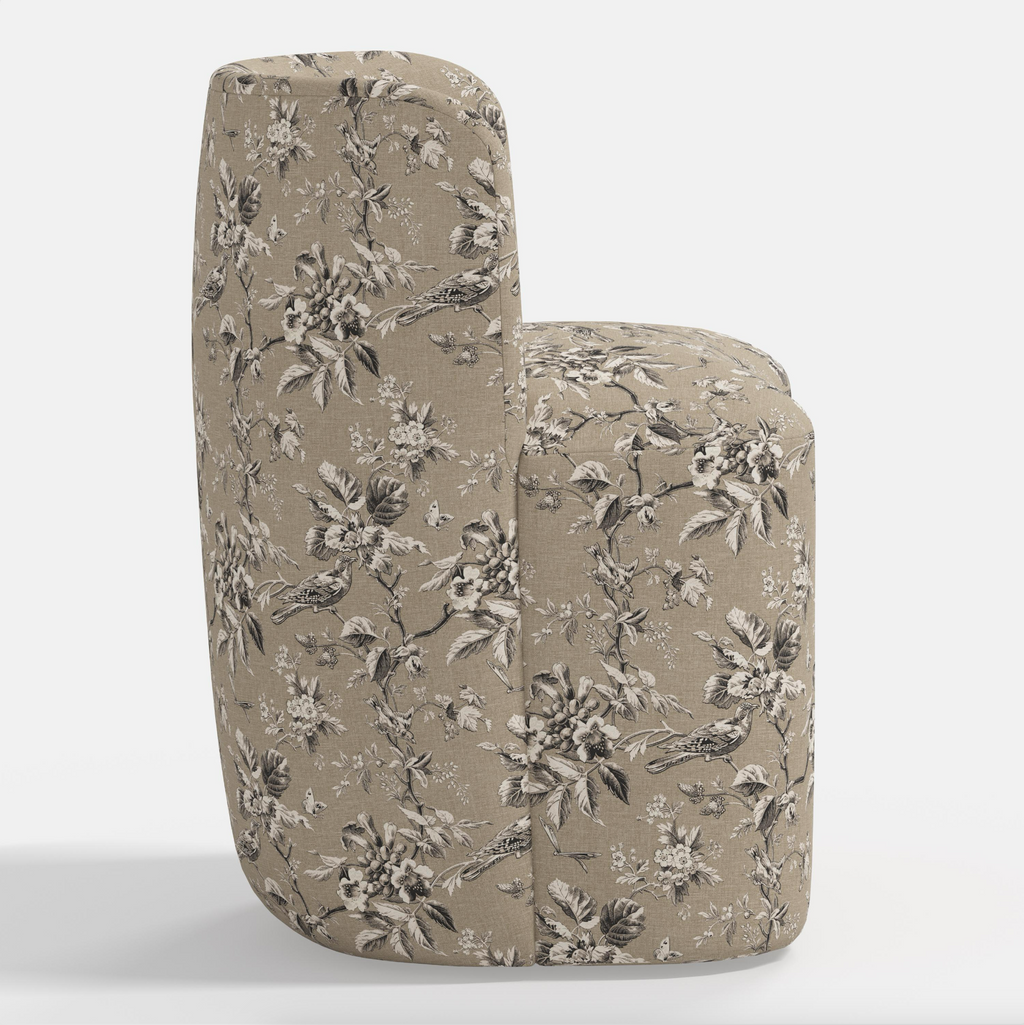 Gail Dining Chair in Michigan Bird Toile Sand