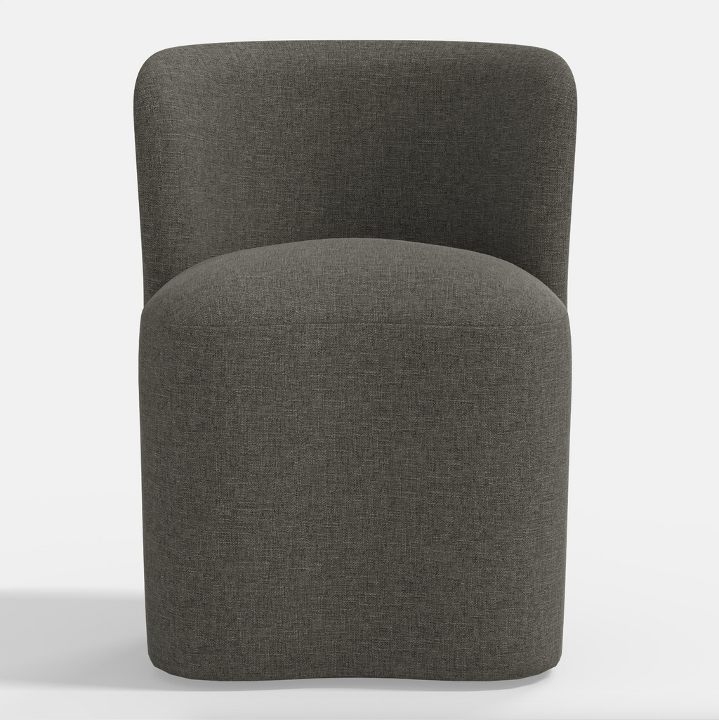 Gail Dining Chair in Textured Linen Charcoal