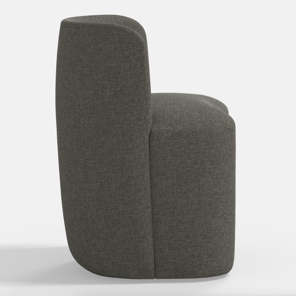 Gail Dining Chair in Textured Linen Charcoal