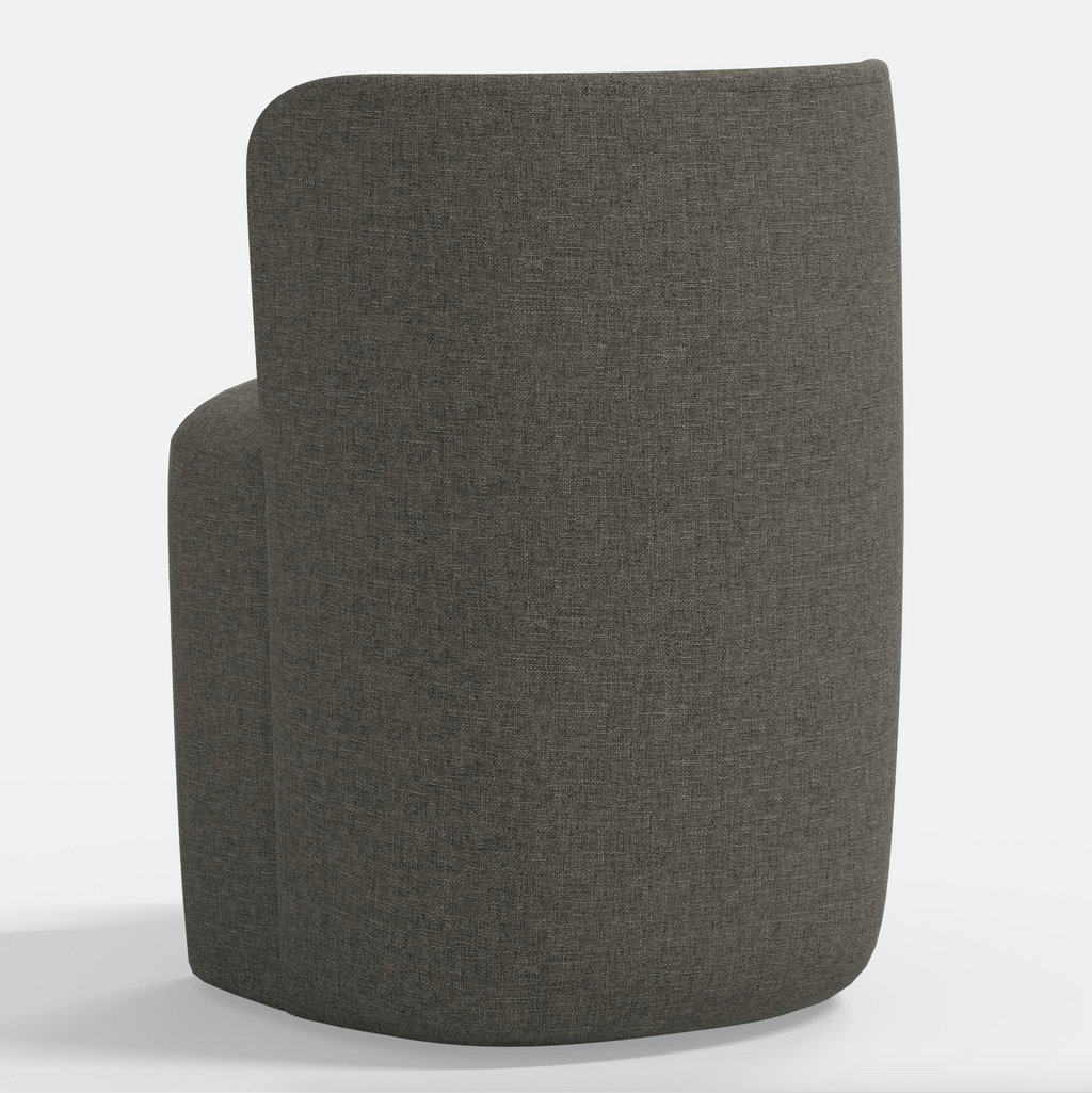 Gail Dining Chair in Textured Linen Charcoal