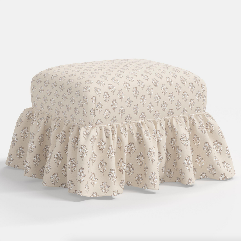 June Ottoman in Francie Cream