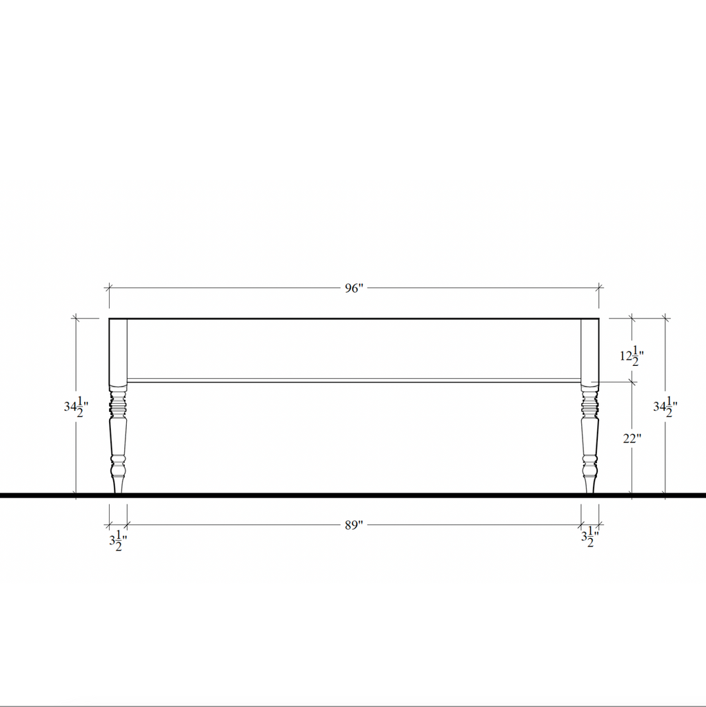 Morris Worktable - 96" Narrow