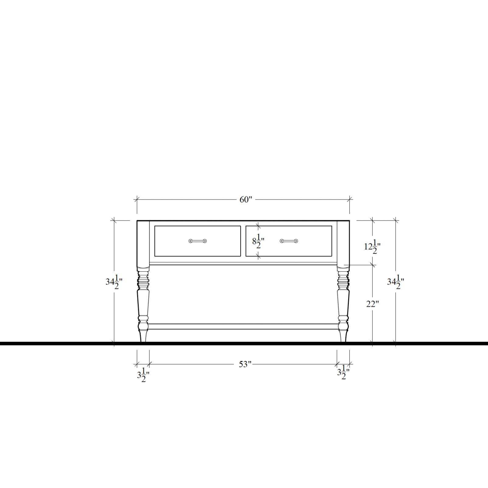 Morris Storage Table - 60"