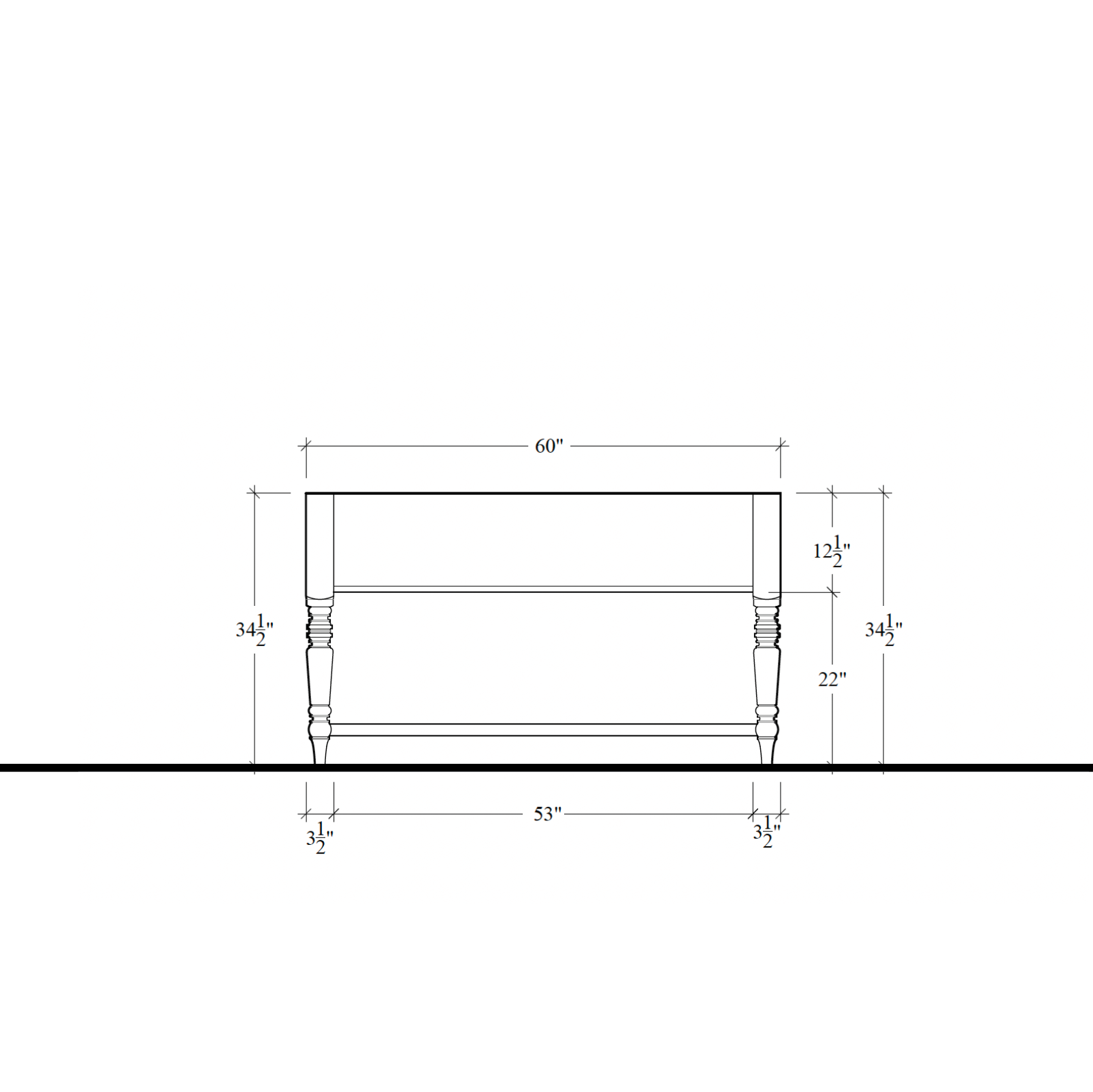 Morris Storage Table - 60"