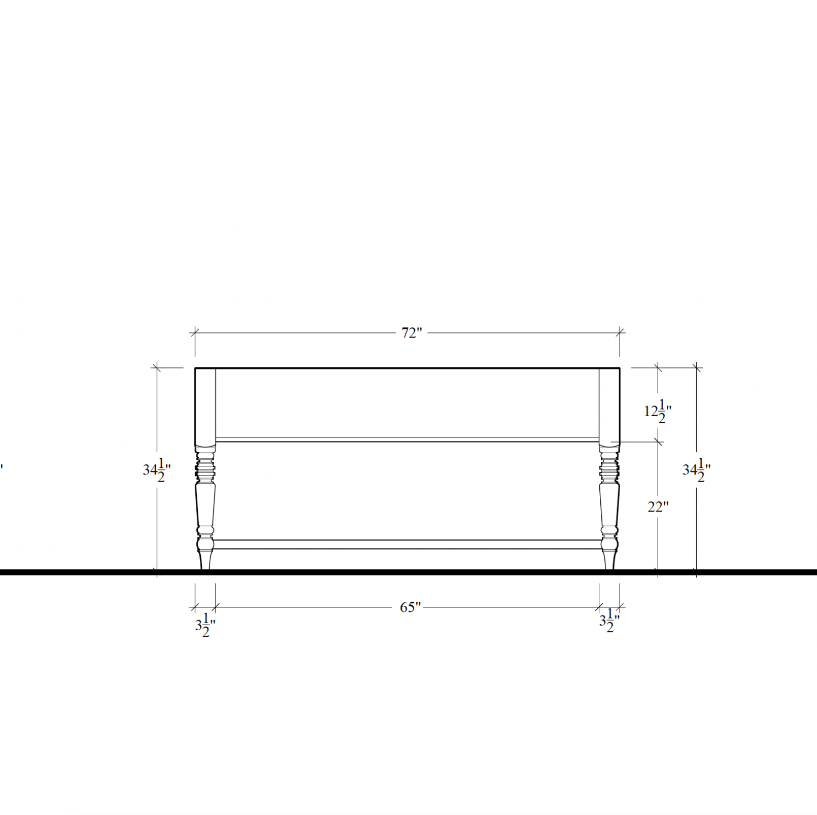 Morris Storage Table - 72"