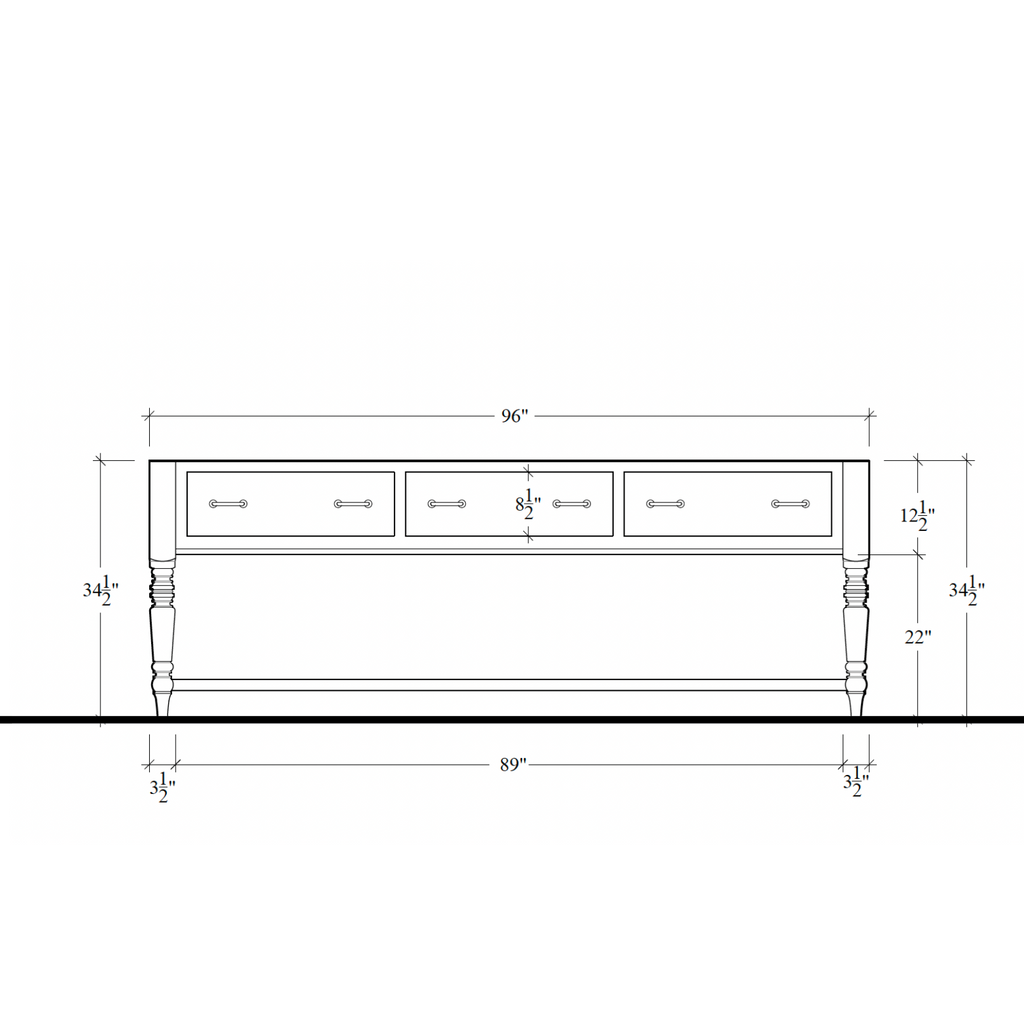 Morris Storage Table - 96" Narrow