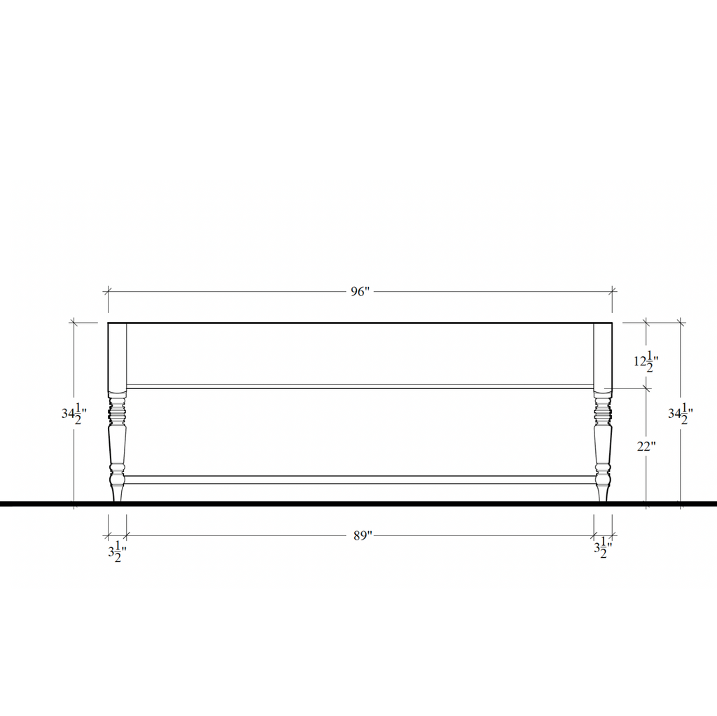 Morris Storage Table - 96" Narrow
