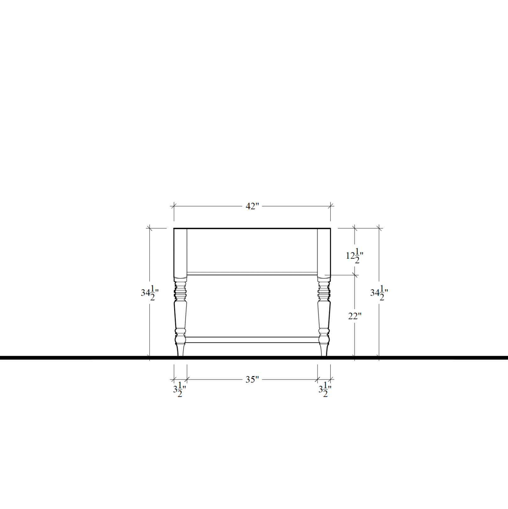 Morris Storage Table - 96"