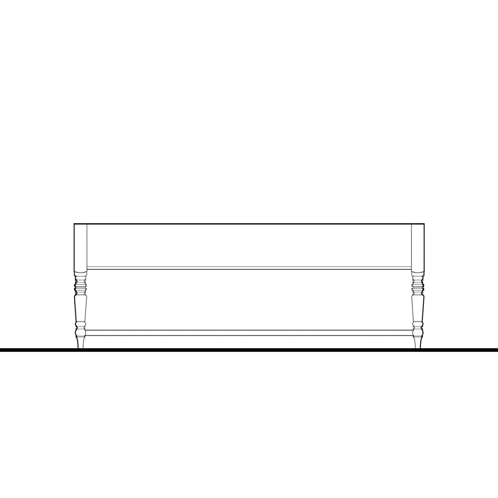 Morris Storage Table - 96" Narrow