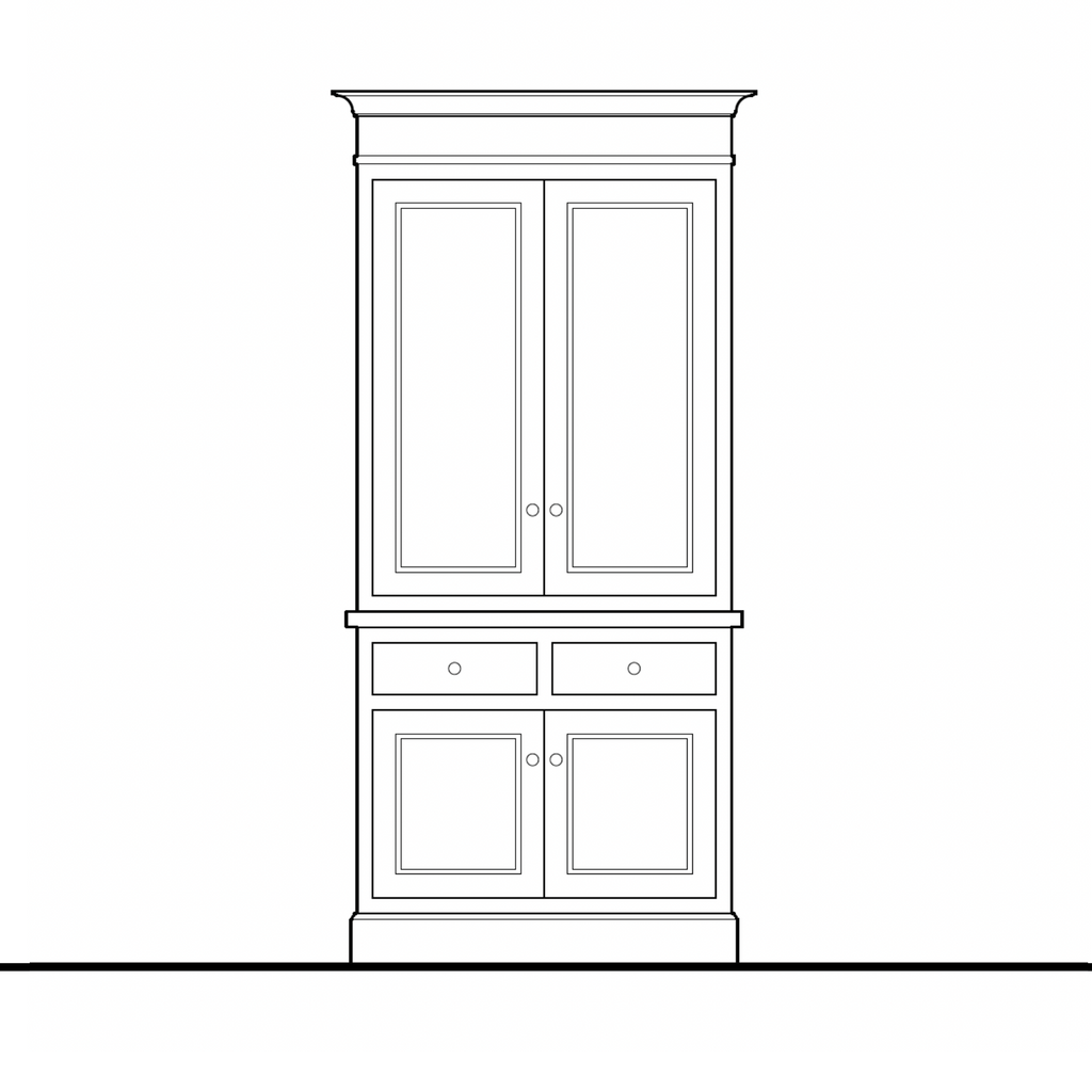 Madison Hutch - 2 Door / 2 Drawer Base