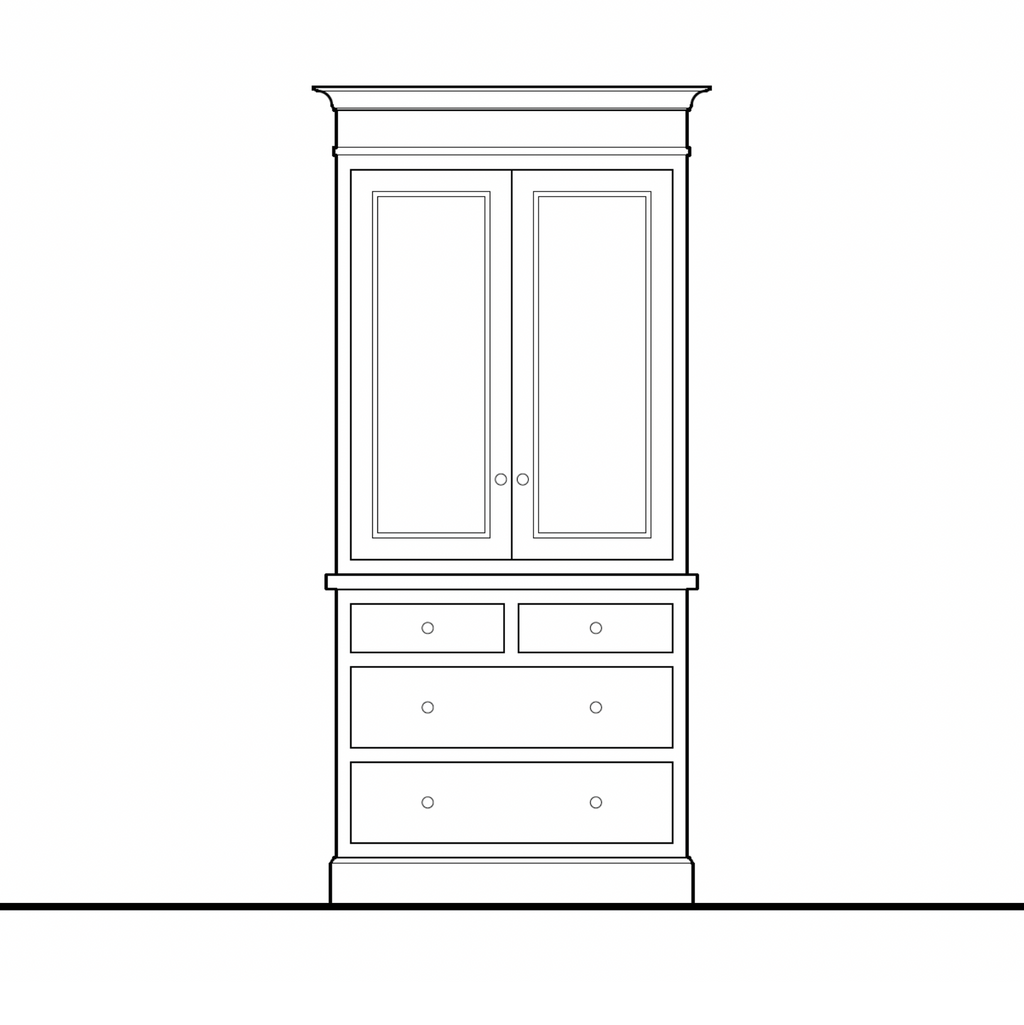 Madison Hutch - 4 Drawer Base