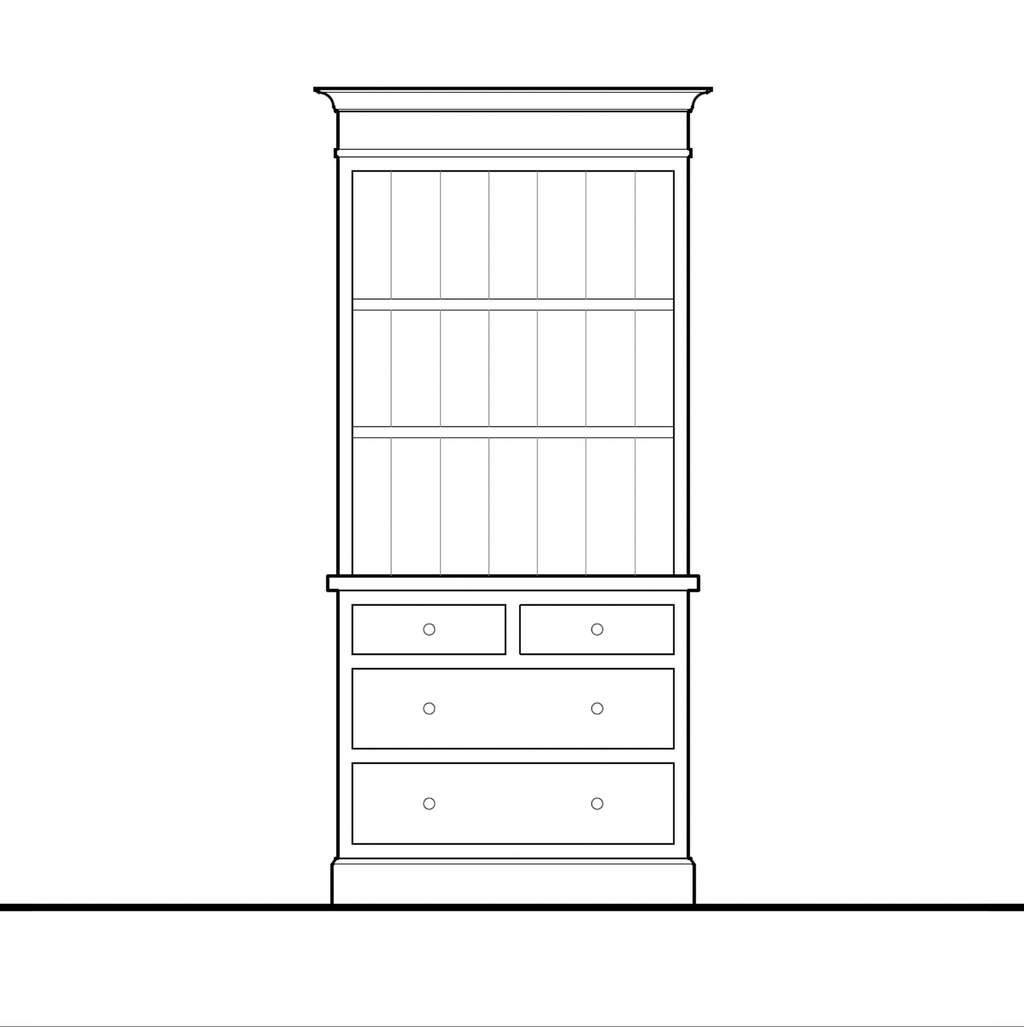 Madison Bookcase - 4 Drawer