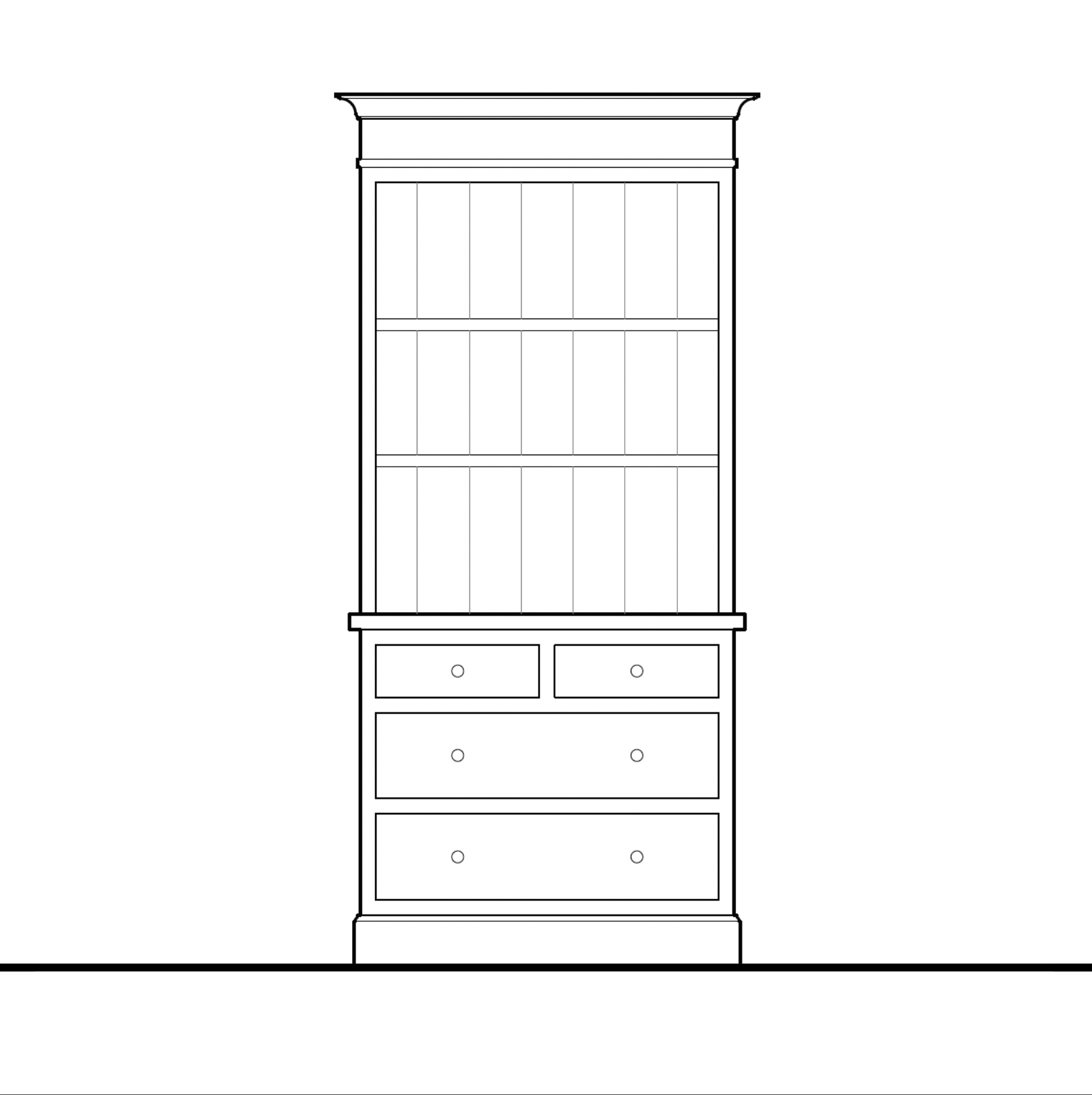 Madison Bookcase - 4 Drawer