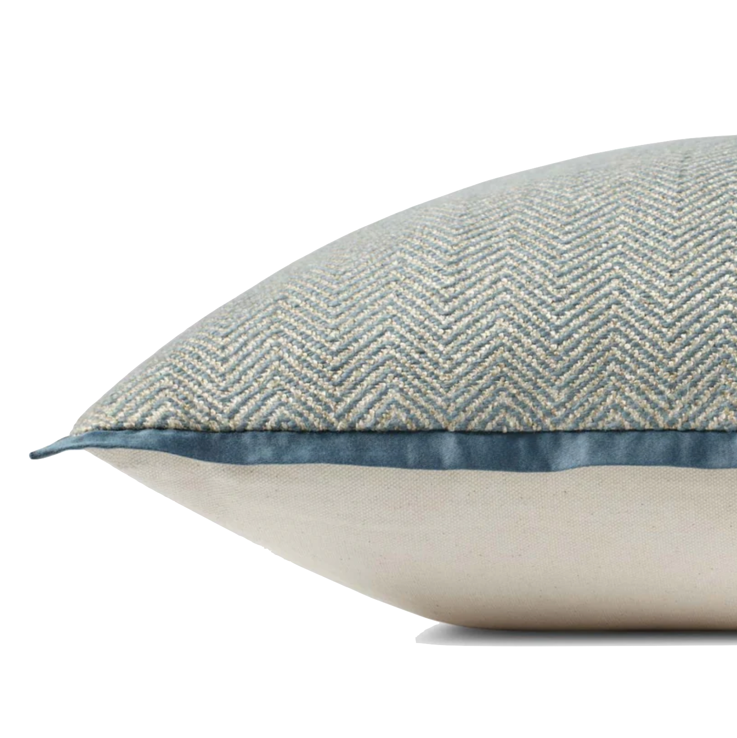Jean Stoffer x Loloi Flange Pillow Blue