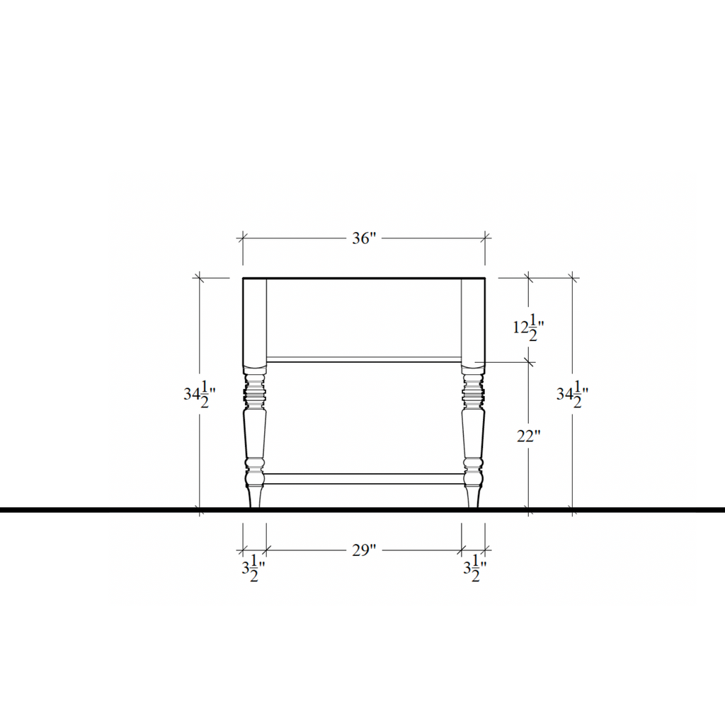 Morris Storage Table - 96" Narrow