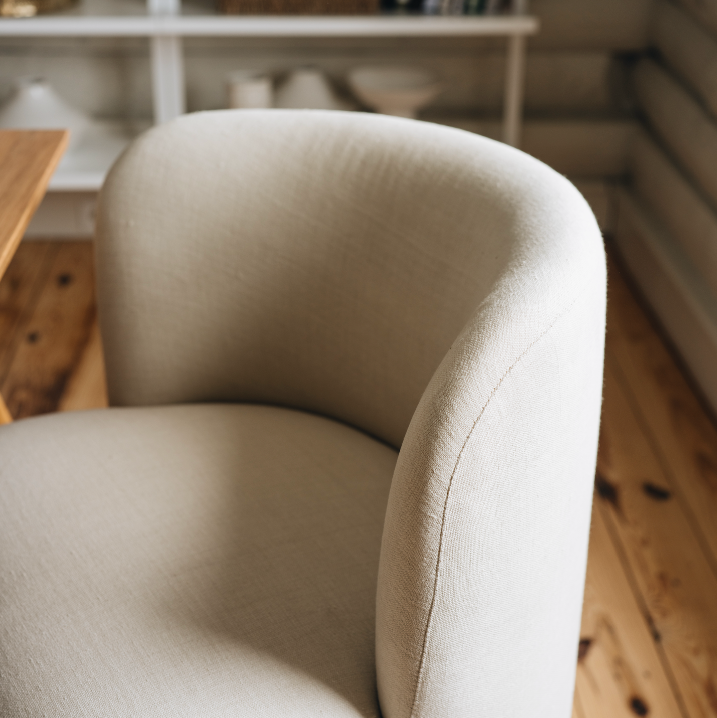 Gail Dining Chair in Relaxed Linen Cream