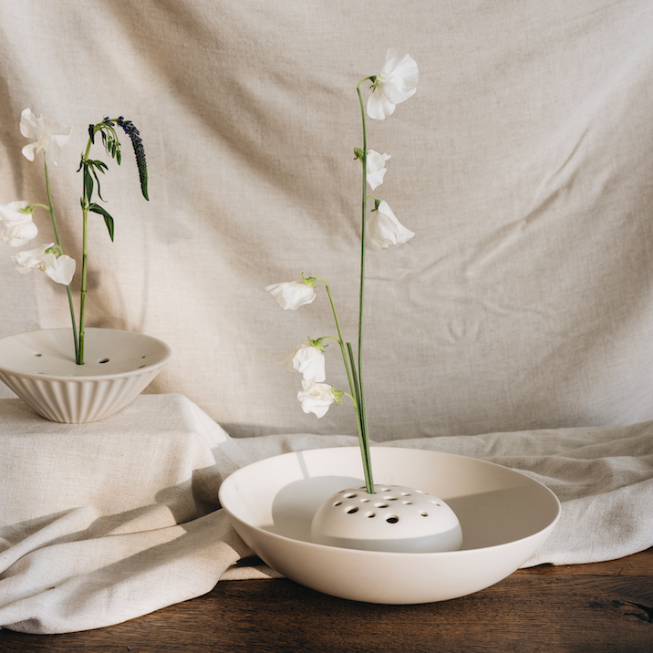 Bloom Ceramic Flower Frog Bowl