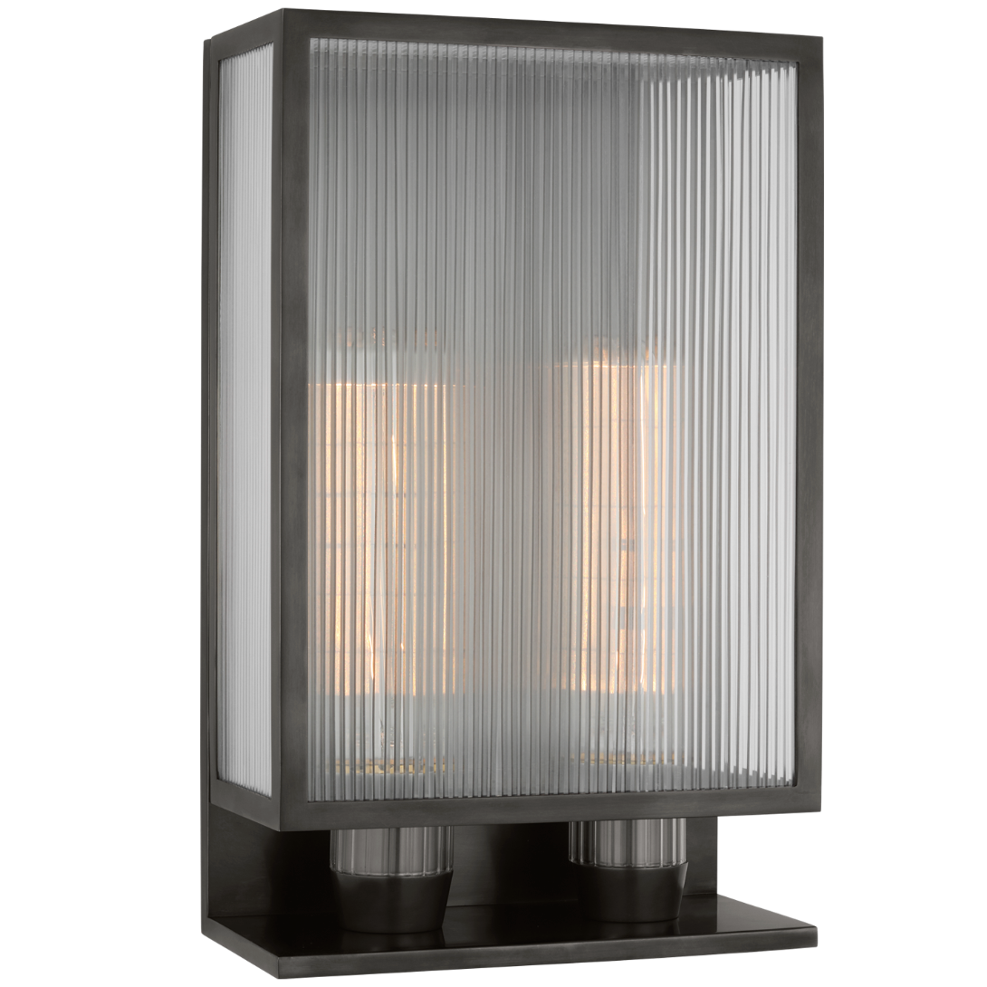 York Double Box Outdoor Sconce