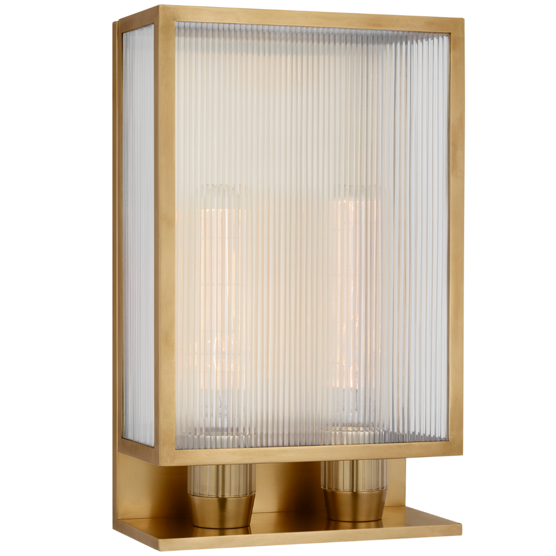 York Double Box Outdoor Sconce