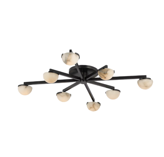 Pedra Large Staggered Arm Flush Mount